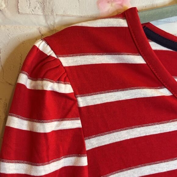 NWT WOMENS U.S. POLO ASSN STRIPED 3/4 SLEEVE TOP - Picture 4 of 9